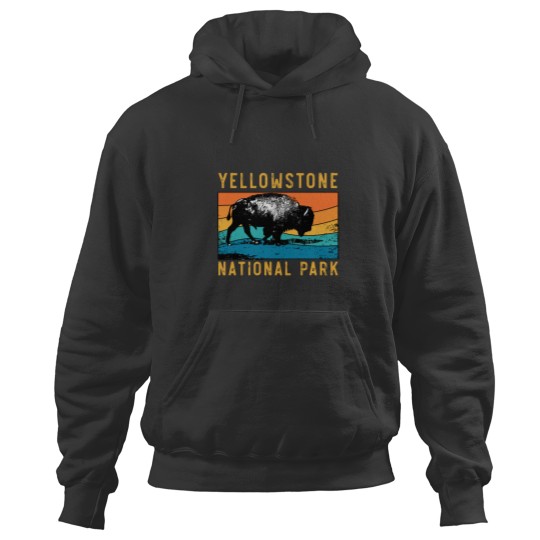 Discover Vintage YellowstoneNational Park Gifts Usa Bison Buffalo Hoodies