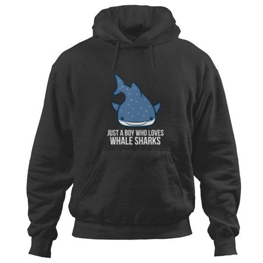 Discover Just a Boy Who Loves Whale Sharks Cute Whale Shark Hoodies