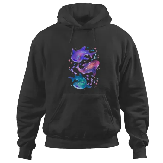 Discover Cosmic Whale Shark Hoodies