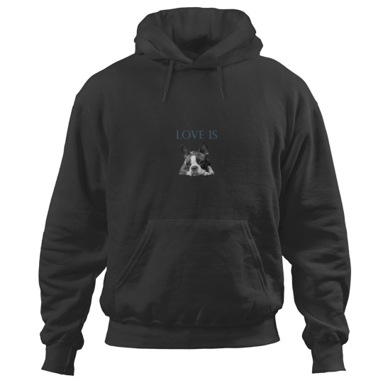 Discover Love Is Boston Terrier Bostie Hoodies