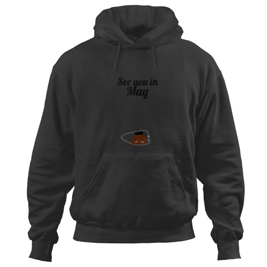 Discover See you in May Cute Peeking Black Baby Mom Gift Hoodies