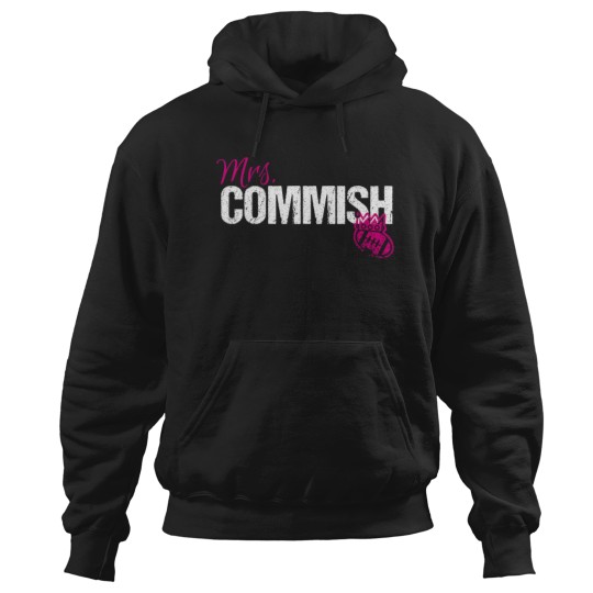 Discover Mrs. Commish Fantasy Football Commissioner Wife Hoodies