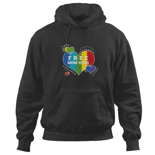 Discover Free Mum Hugs Rainbow Heart Classic Hoodies