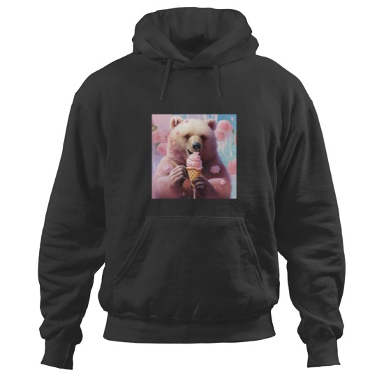 Discover bear grazer eating ice cream Hoodies