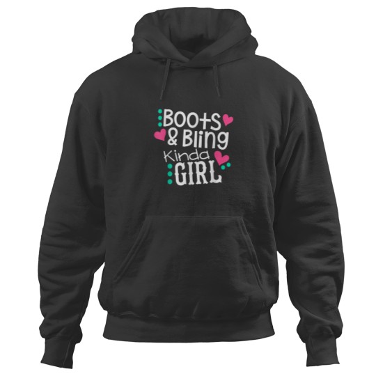 Discover Princess Cowboy Boots Cowgirl Bling Country Western Girls Hoodies