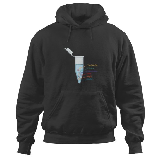 Discover The Perfect PCR Polymerase Chain Reaction Process Steps Chemicals Biology Science Pipette Tubes Hoodies