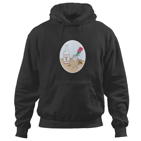 Discover A Rose In A Rosé WineBath Hoodies