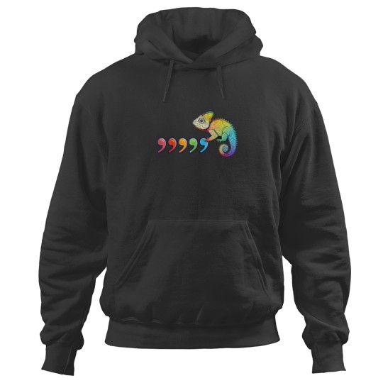 Discover Comma Chameleon Funny 80s Throwback 7225 Hoodies