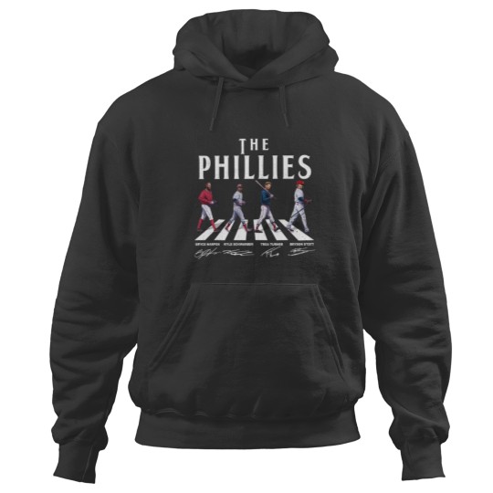 Discover SALE!!! Phillies Walking Abbey Road Signatures Baseball 2023 Signatures Hoodies