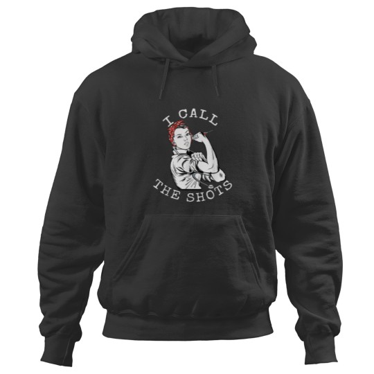 Discover I Call the Shots Funny Nurse Rosie the Riveter Hoodies
