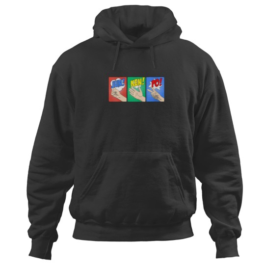 Discover Jan Ken Po Hawaiian Rock Paper Scissors Hoodies