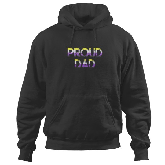 Discover Proud Dad Nonbinary Pride Flag LGBT Fathers Day Shirt 3765 Hoodies