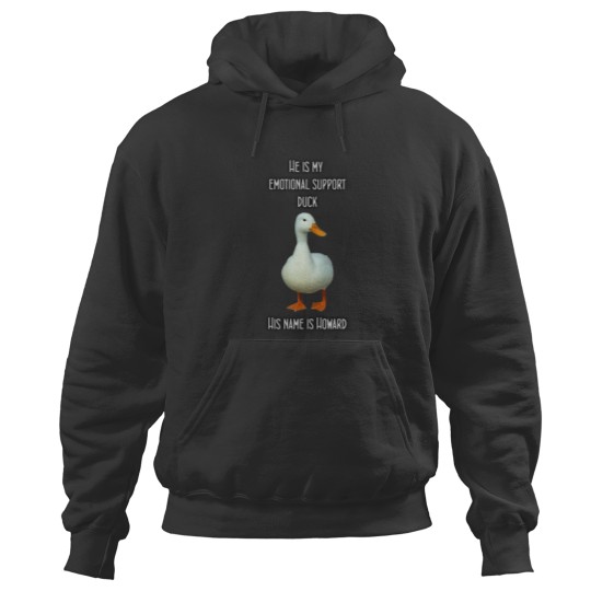 Discover Howard my emotional support duck Fitted Hoodies