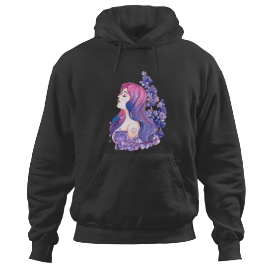 Discover Lavender tea illustration Active Hoodies
