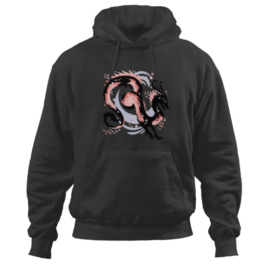 Discover Cherry Blossom Dragon Drawing T-Shirt 2 Hoodies