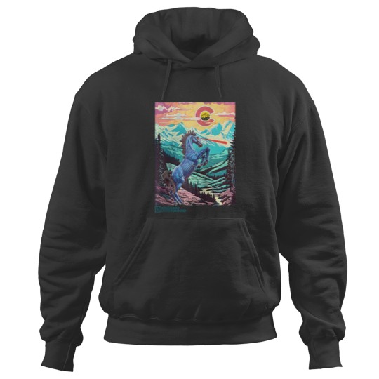 Discover colorado blucifer demon horse baseball Hoodies