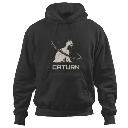 Discover Saturn Caturn Cat Planet Space Essential Hoodies