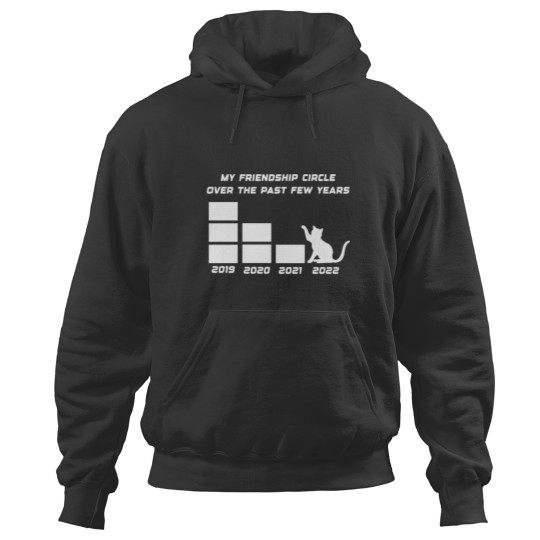 Discover Funny Cat Friendship Circle Over The Past Years Existential Essential Hoodies