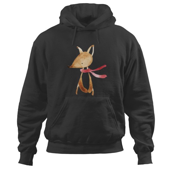Discover Fox with Red Scarf Hoodies