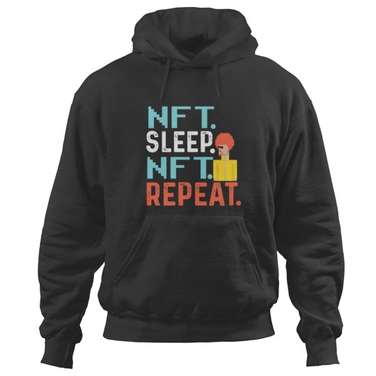Discover Vintage NFT Token Graphic Hoodies - Sleep NFT Repeat Theme