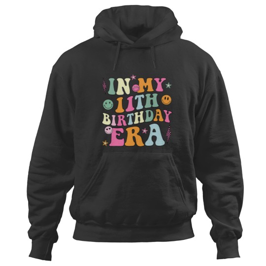 Discover Groovy In My 11th Birthday Era Eleven 11 years Old Birthday Hoodies