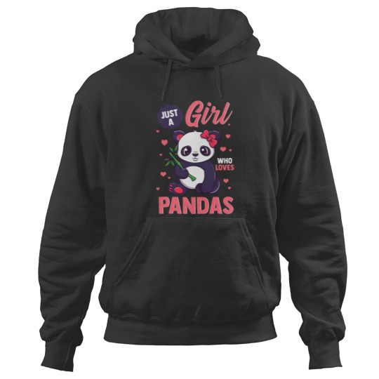 Discover Panda Shirt For Girls Cute Gift Just A Girl Who Loves Pandas Hoodies