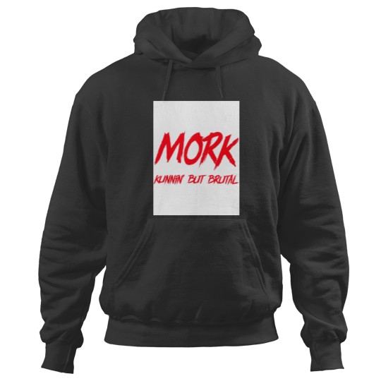 Discover Mork kunnin but brutal - Red Active Hoodies