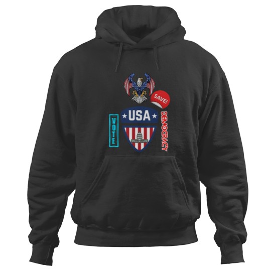 Discover VOTE SAVE DEMOCRACY Active(3) Hoodies