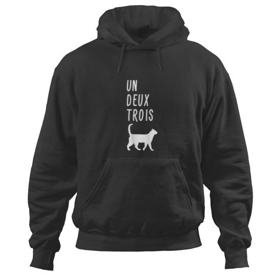 Discover Un Deux Trois Cat Shirt Funny French Teacher Gift Hoodies