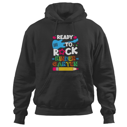 Discover First Day Of Kindergarten Ready To Rock Kindergarten-min Hoodies