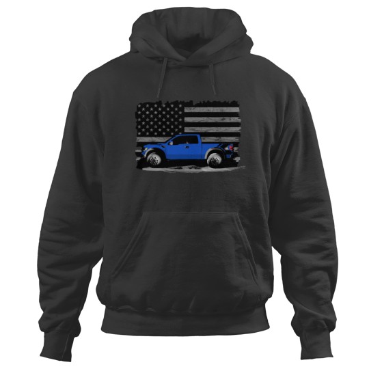 Discover American Rapture 4x4 Pickup Truck in Blue Hoodies