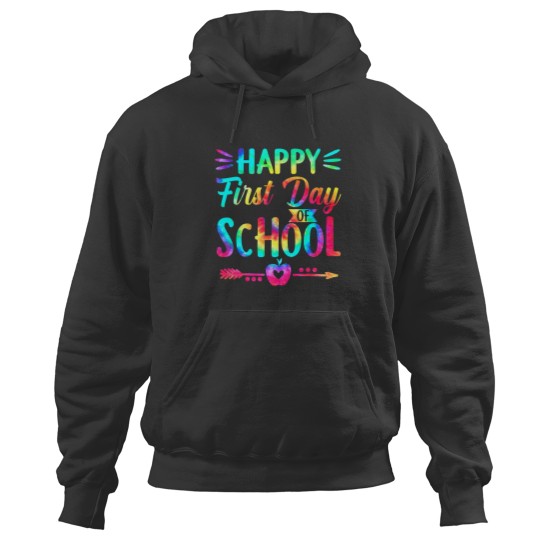 Discover Happy First Day of School Tie Dye Students and Teachers Gift -min Hoodies
