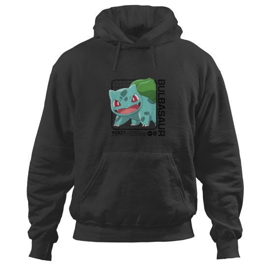 Discover poket mons Bulbasaur Stats Grass Type Kanto Partner 0 Hoodies