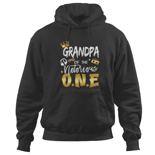 Discover Grandpa Of The Notorious One Old School Hip Hop 1st Birthday Hoodies
