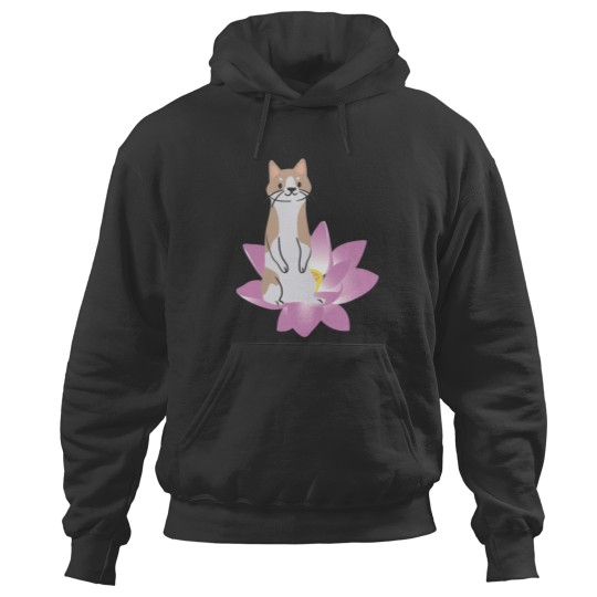 Discover Cat In Lotus Tattoo Hoodies