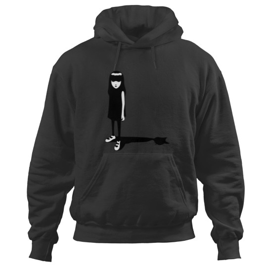 Discover emily the strange, black cat shadow Essential Hoodies