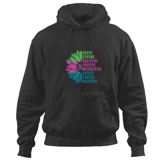 Discover Breast Cancer Ribbon Sunflower Butterfly Metastatic Hoodies