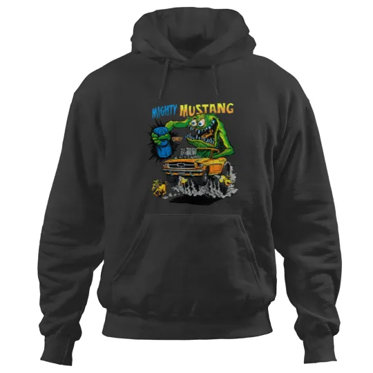 Discover ED ROTH RAT FINK ORIGINAL MIGHTY MUSTANG BLACK Hoodies