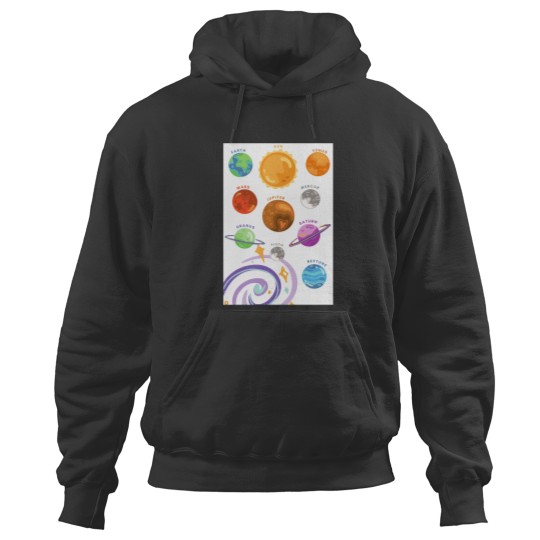 Discover Planets Colour,Cosmis Sound Classic Hoodies