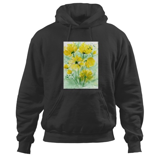Discover Colorful watercolor peony flowers and leaves Long Hoodies