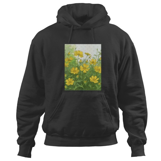 Discover Golden Cosmos Bloom Classic Hoodies