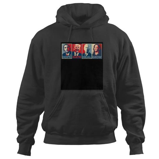 Discover Hope Hate Heal Grow Harris 2024 Hoodies