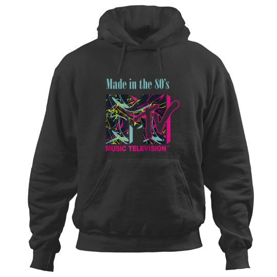 Discover Mademark x MTVs The  MTVs Logo with abstract funky new Wave Lines Raglan Baseball Tee Hoodies