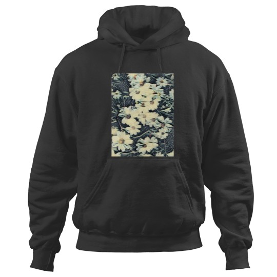 Discover Nostalgic White Flowers Classic Hoodies