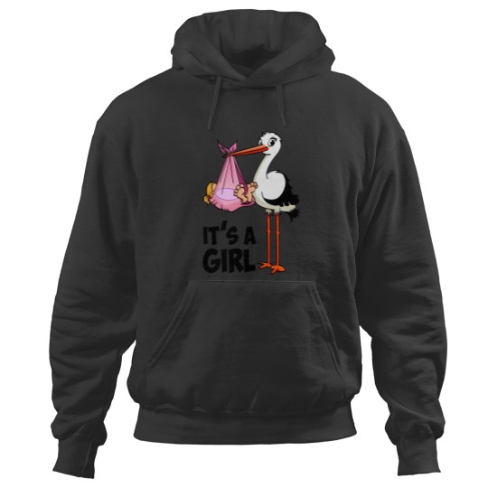 Discover Its A Girl The Pink Stork And The Ba Hoodies