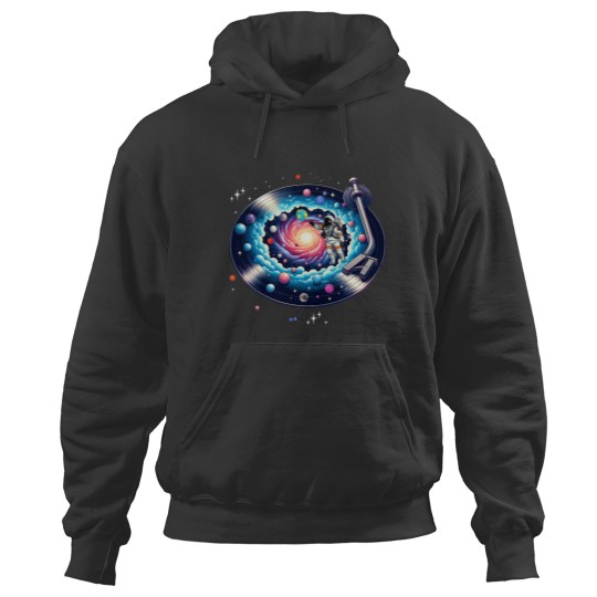 Discover Cosmic Sound, galaxy in a vinyl record Classic Hoodies