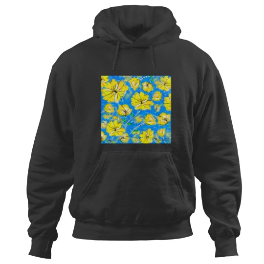 Discover Yellow Flowers by Jan Marvin Essential Hoodies