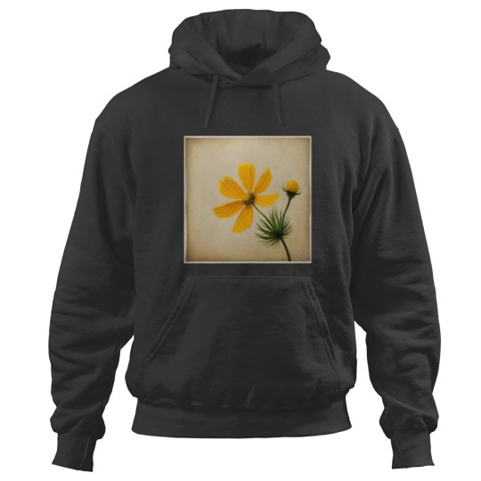 Discover yellow cosmos flowers framed Classic Hoodies