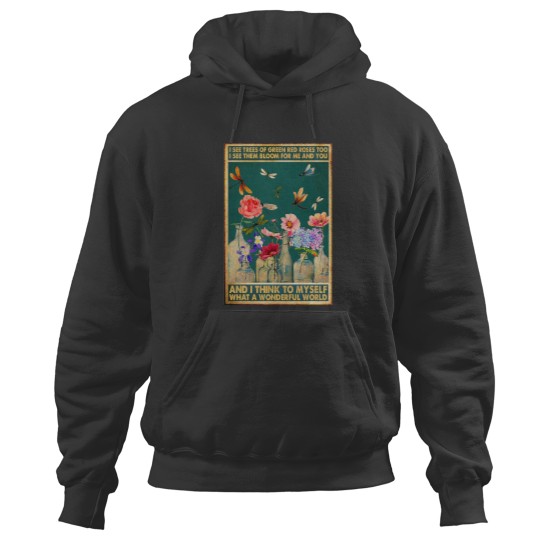Discover Dragonfly What A Wonderful World Active Hoodies