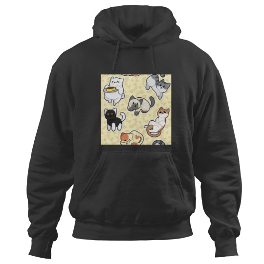 Discover Neko Atsume Pattern 1 Classic Hoodies